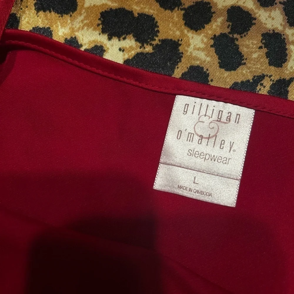 Gilligan & O’Mally Red Slip Dress with Black Lace